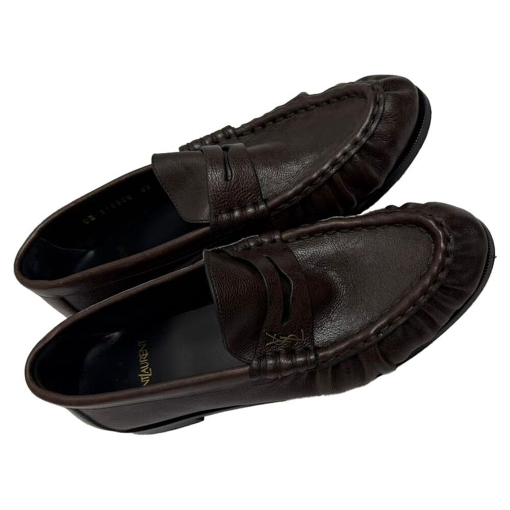 Saint Laurent Le Loafer Penny Loafers in Brown Leather - Picture 5 of 12
